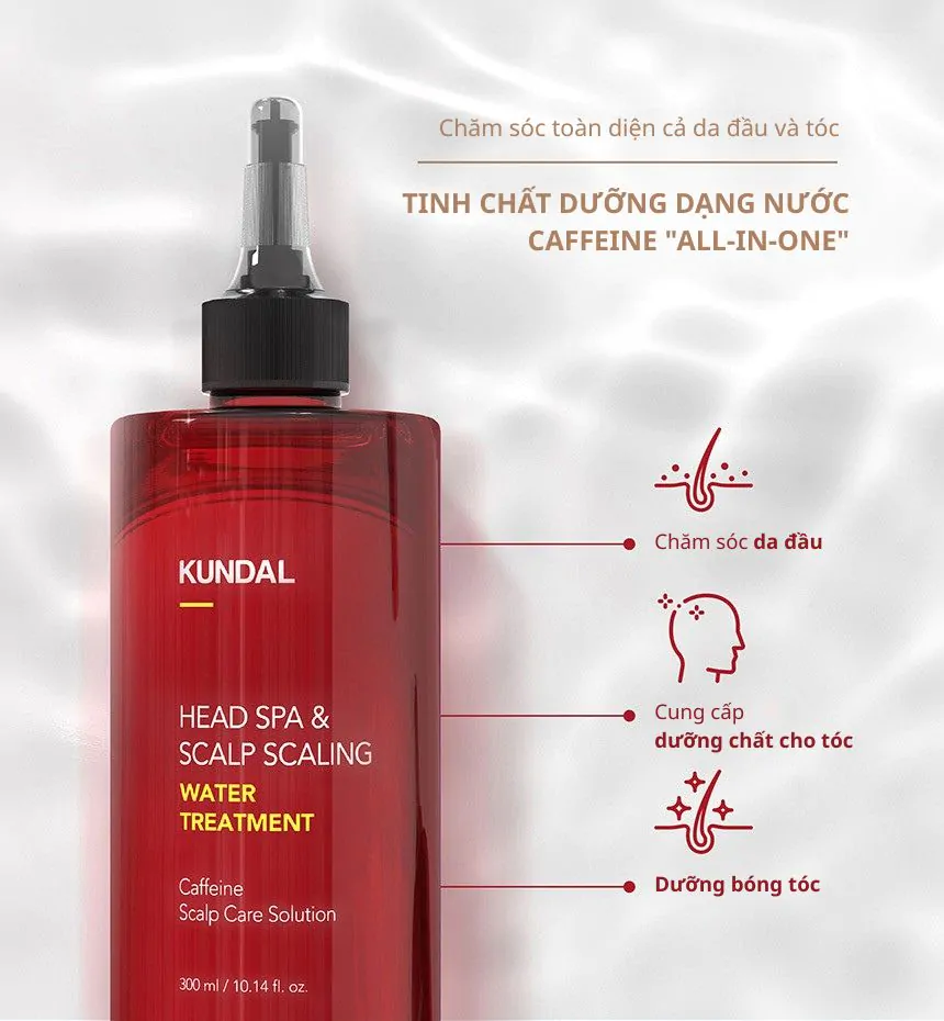 Nước Phục Hồi Da Đầu Và Ngăn Ngừa Rụng Tóc Kundal Caffeine 300ml