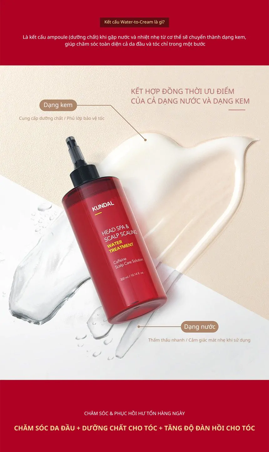 Nước Phục Hồi Da Đầu Và Ngăn Ngừa Rụng Tóc Kundal Caffeine 300ml