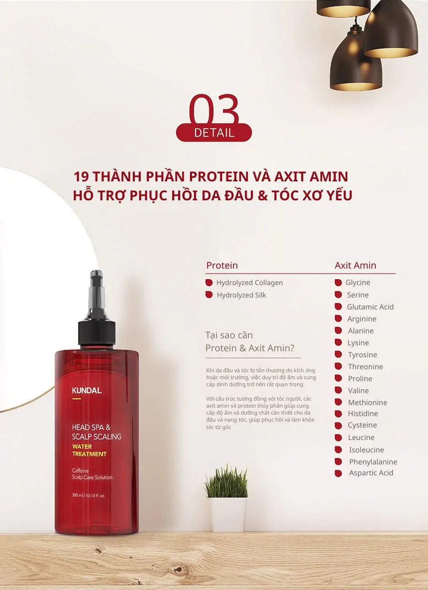 Nước Phục Hồi Da Đầu Và Ngăn Ngừa Rụng Tóc Kundal Caffeine 300ml