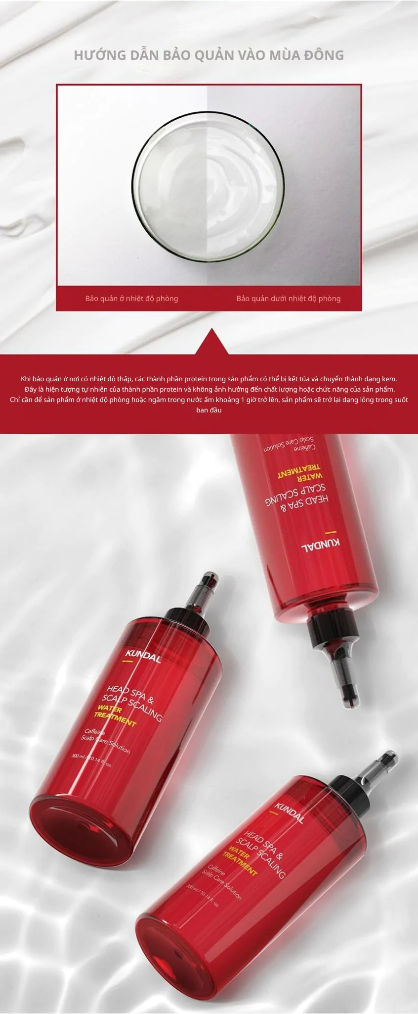 Nước Phục Hồi Da Đầu Và Ngăn Ngừa Rụng Tóc Kundal Caffeine 300ml