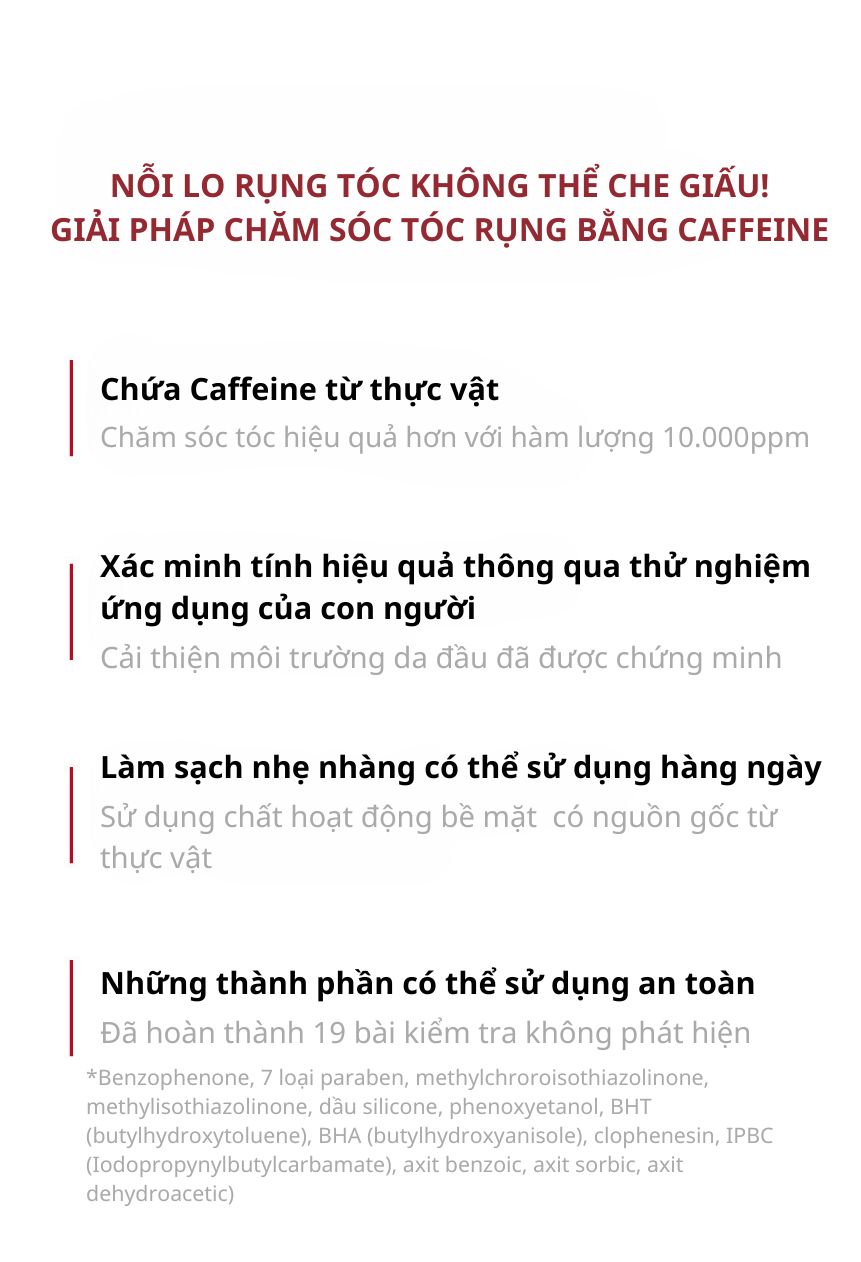 Dầu Gội Ngăn Ngừa Rụng Tóc KUNDAL Caffeine 500ml