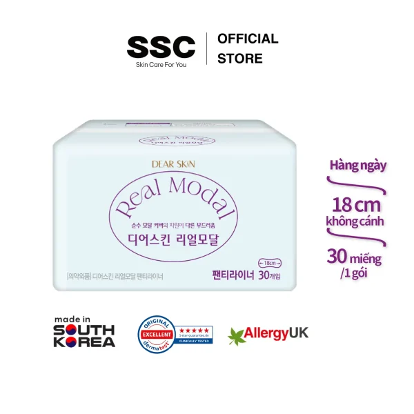 Băng vệ sinh Hàn Quốc REAL MODAL hàng ngày không cánh 18cm Panty Liners (30miếng/1gói) - Ảnh 2