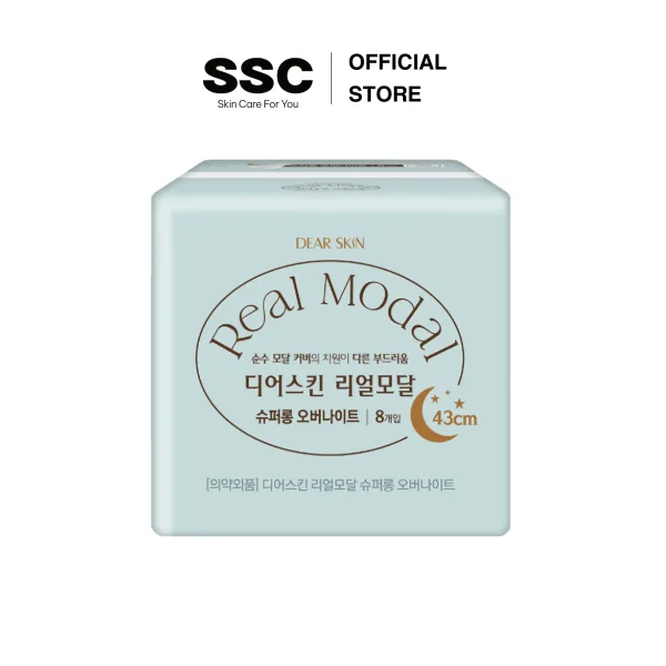 Băng vệ sinh Hàn Quốc REAL MODAL ban đêm có cánh 43cm Super Long Over night (8miếng/1gói)