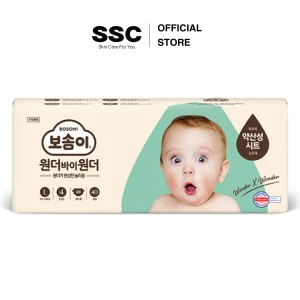 Tã/Bỉm dán Hàn Quốc BOSOMI Wonder X Wonder Step 4 cho bé gái&bé trai(L 10~14kg, 40miếng/1bịch)