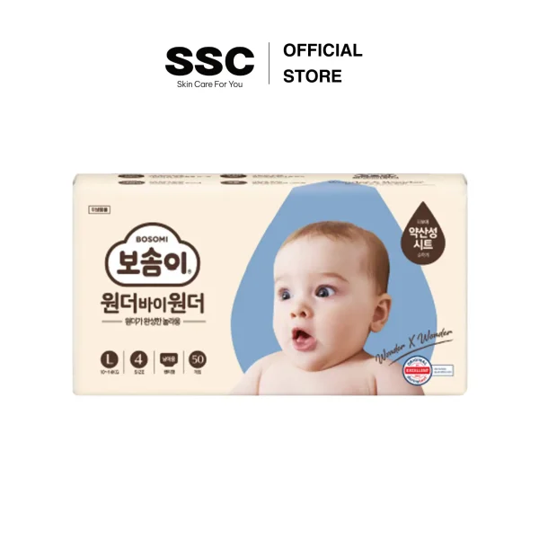 Tã/Bỉm quần Hàn Quốc BOSOMI Wonder X Wonder Step 4 cho bé trai/gái(L 10~14kg, 50miếng/1bịch) - Ảnh 3