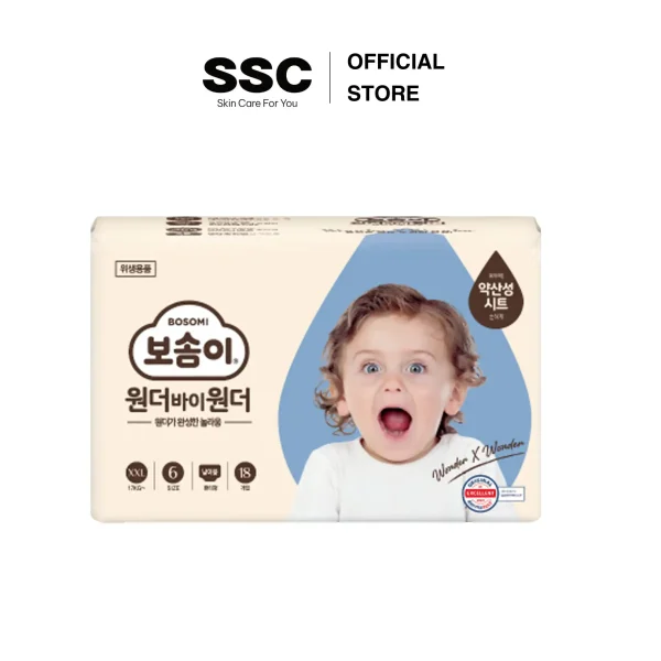 Tã/Bỉm quần Hàn Quốc BOSOMI Wonder X Wonder Step 6 cho bé trai/gái(XXL 17kg~, 18miếng/1bịch) - Ảnh 3