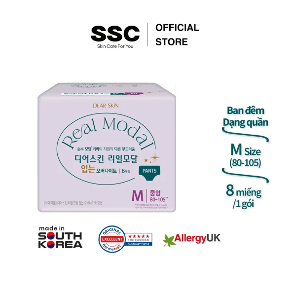 Băng vệ sinh dạng quần Hàn Quốc Real Modal Size M / Size L (8miếng/1gói) - Ảnh 2