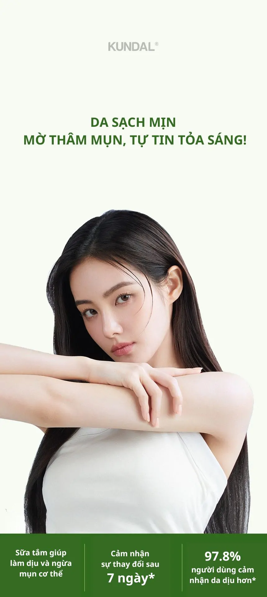 Sữa Tắm Ngừa Mụn Kundal Tea Tree Biotics 500ml