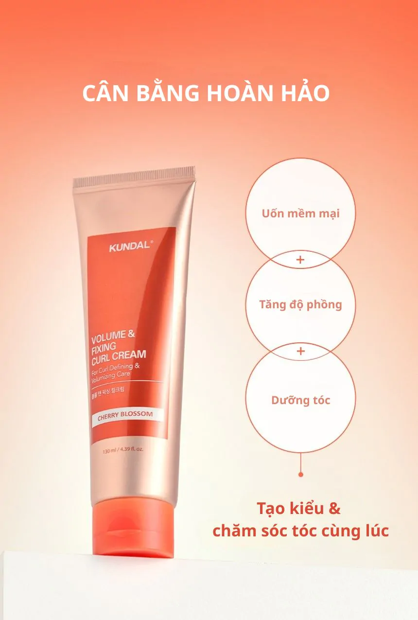 Kem tạo kiểu cho tóc xoăn KUNDAL Volume&#038;Fixing