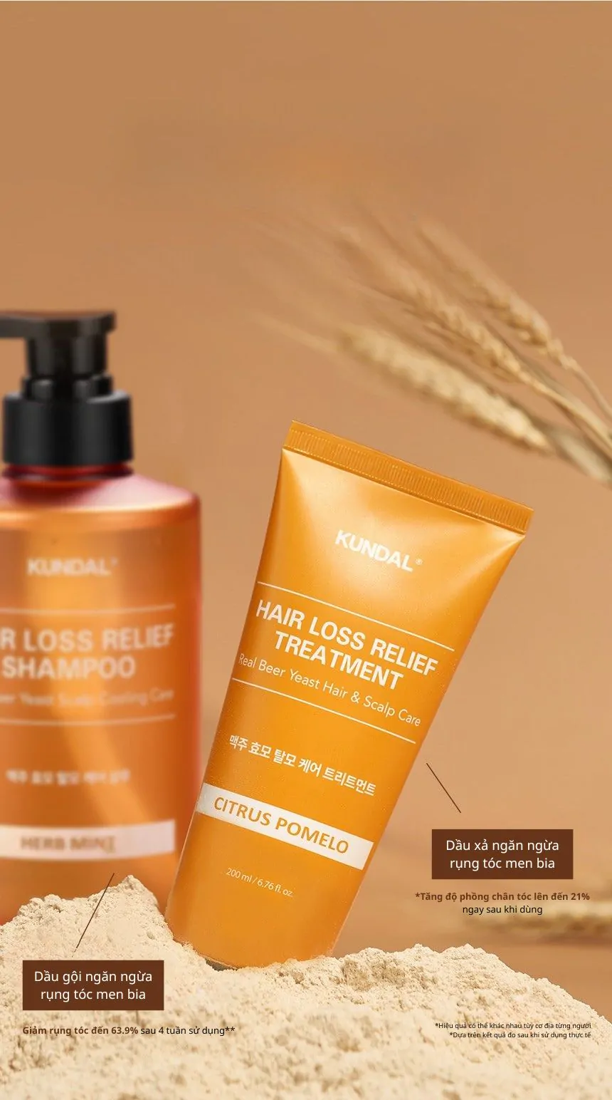 Dầu Xả Ngăn Ngừa Rụng Tóc KUNDAL REAL BEER YEAST 200ml