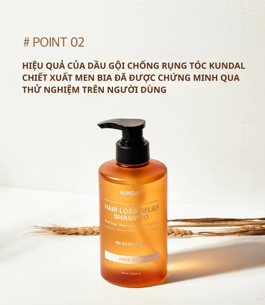 Dầu Gội Ngăn Ngừa Rụng Tóc Kundal Real Beer Yeast 500ml
