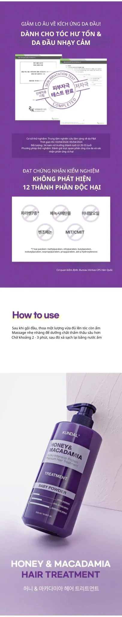 Dầu Xả Phục Hồi Tóc KUNDAL Honey&#038;Macadamia 500ml