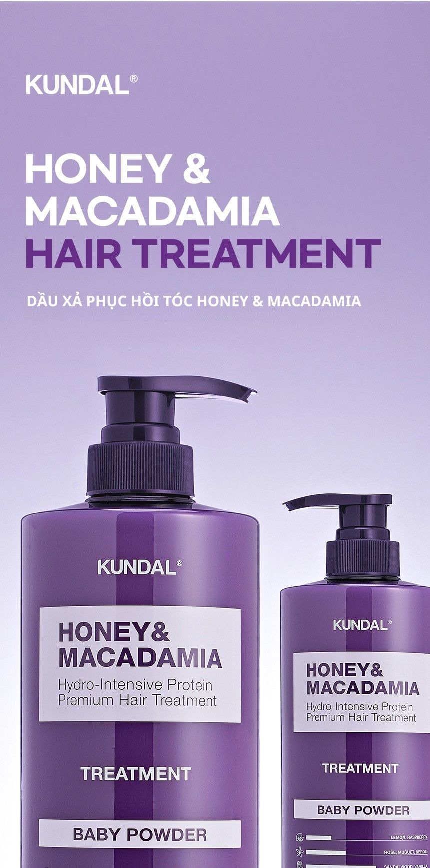 Set Dầu Gội &#8211; Dầu Xả Kundal Honey&#038;Macadamia 500ml*2ea