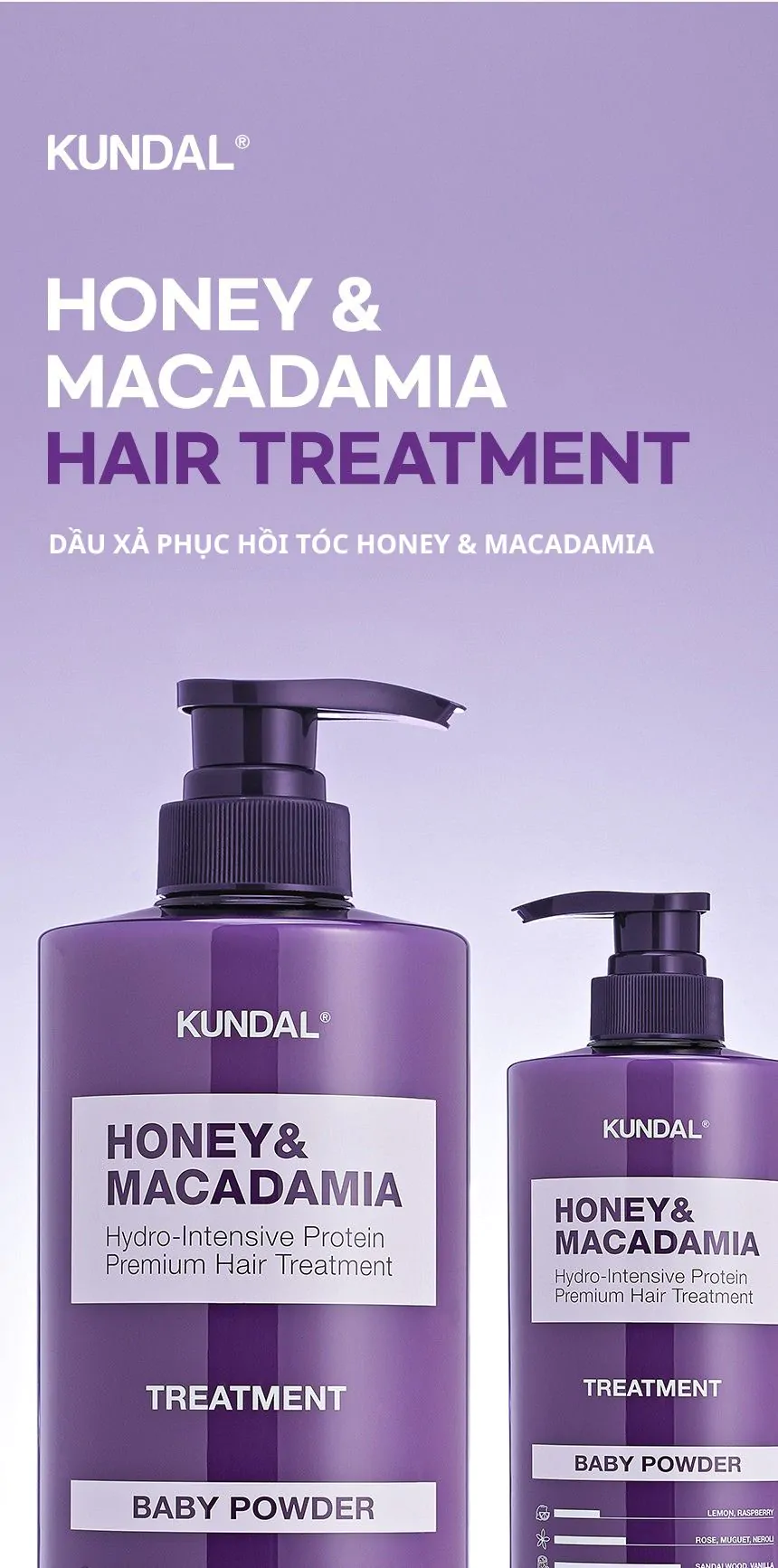 Dầu Xả Phục Hồi Tóc KUNDAL Honey&#038;Macadamia 500ml