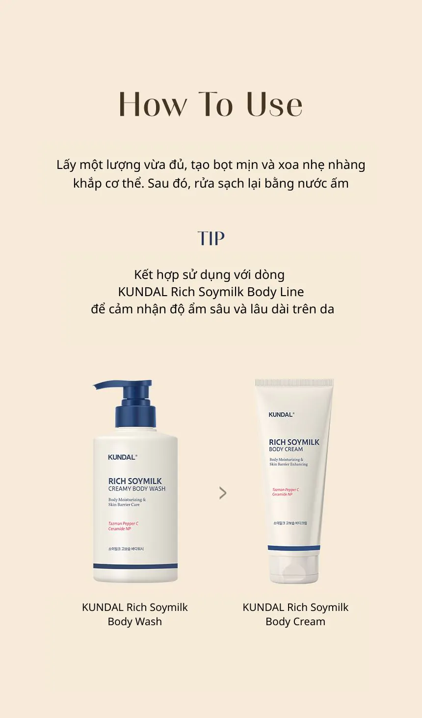 Sữa tắm dưỡng ẩm Kundal Rich Soymilk 500ml