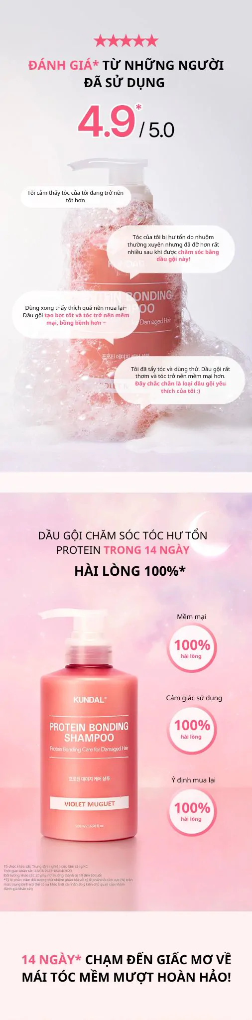 Dầu Gội Chăm Sóc Tóc Hư Tổn KUNDAL Protein Bonding