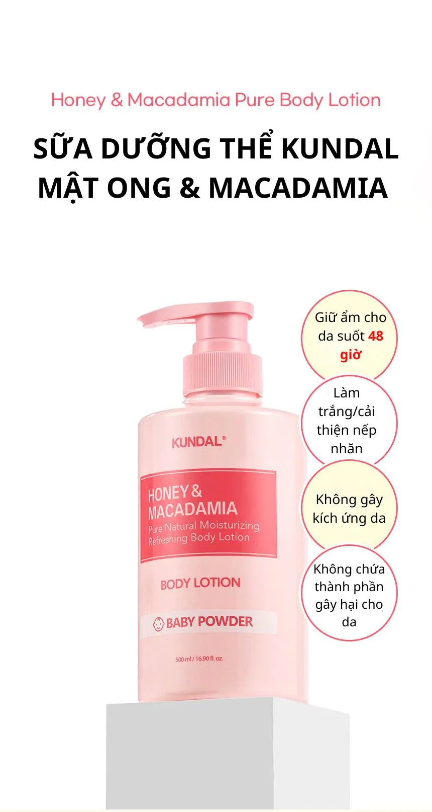 Sữa Dưỡng Thể Kundal Honey &#038; Macadamia 500ml