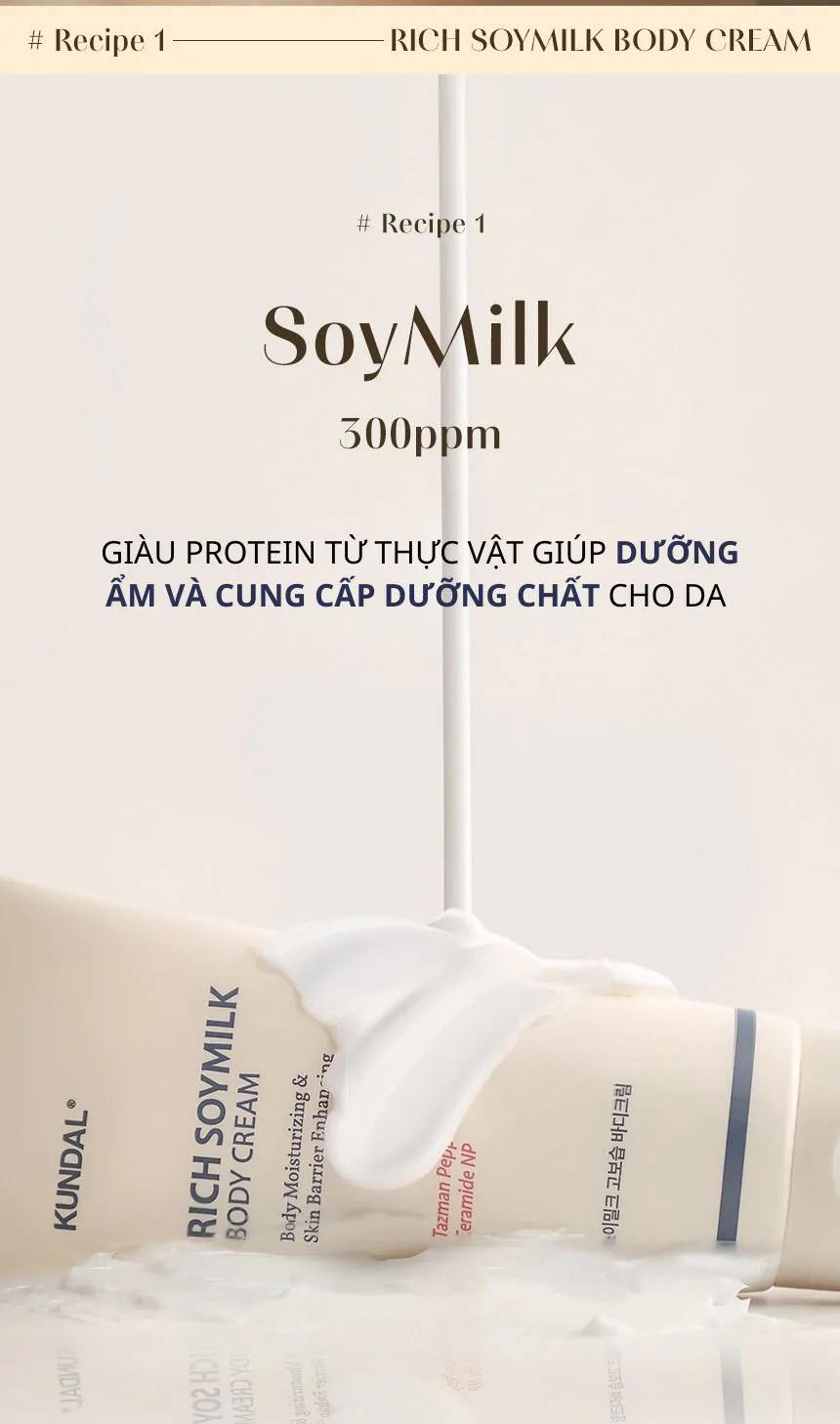 Kem Dưỡng Thể Kundal Rich Soymilk 200ml