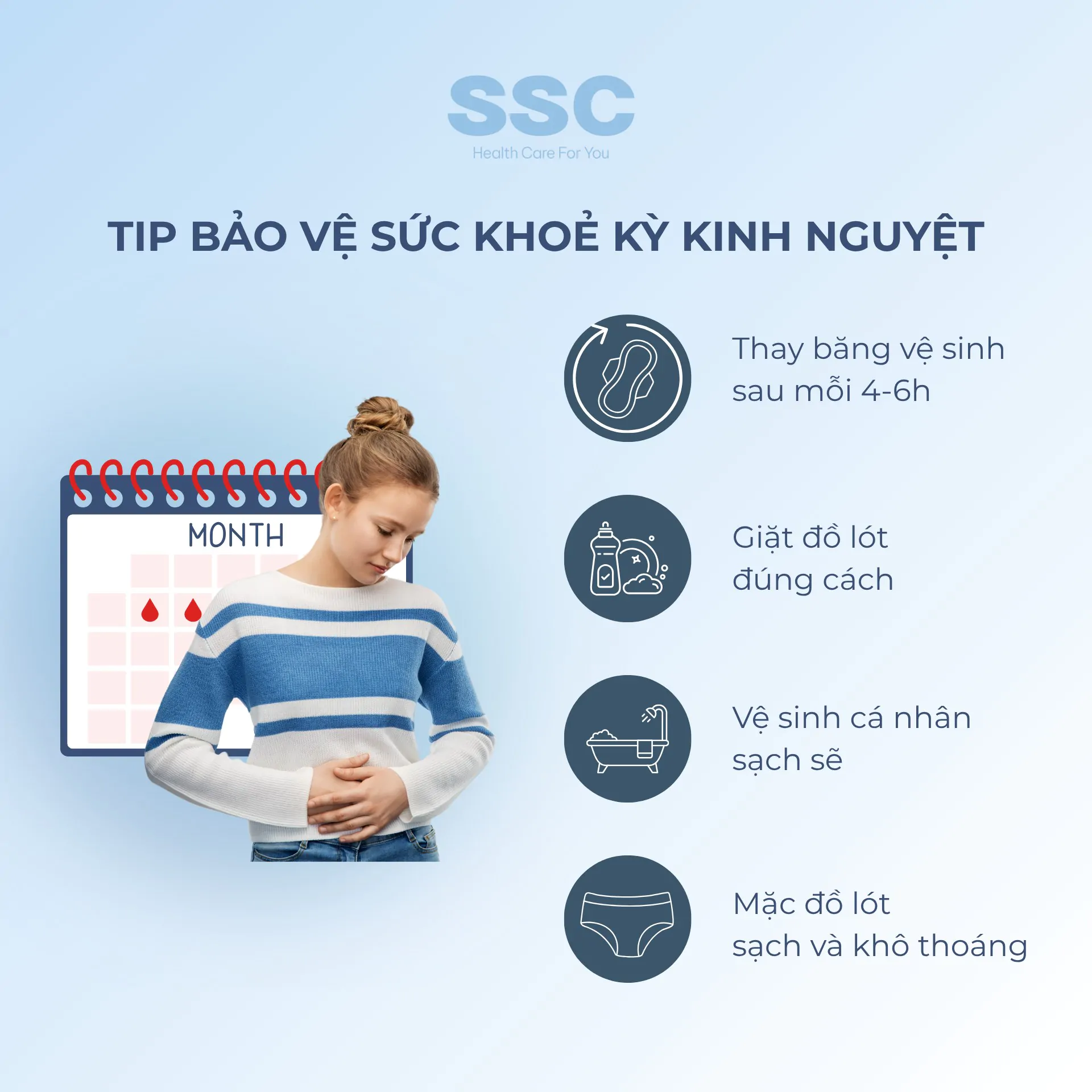 Tips bảo vệ sức khoẻ kỳ kinh nguyệt