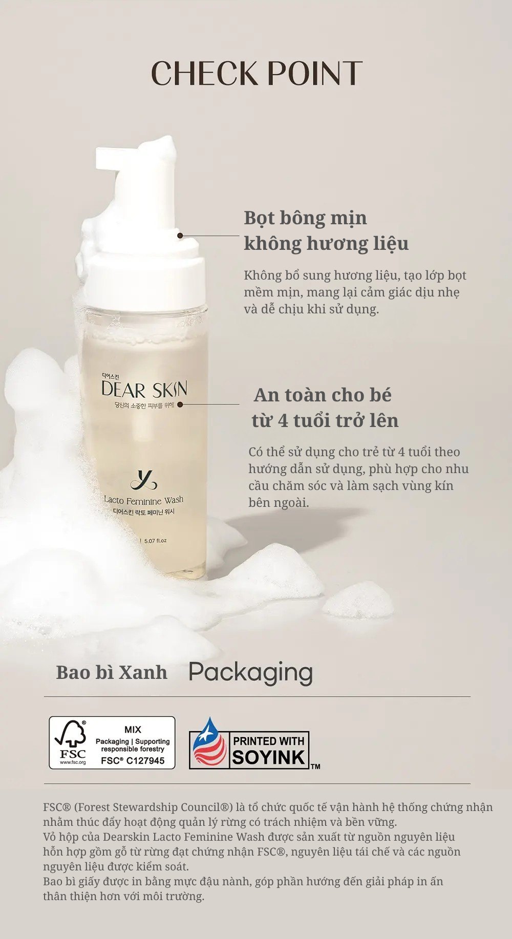 Dung dịch vệ sinh phụ nữ Dearskin Lacto 150ml