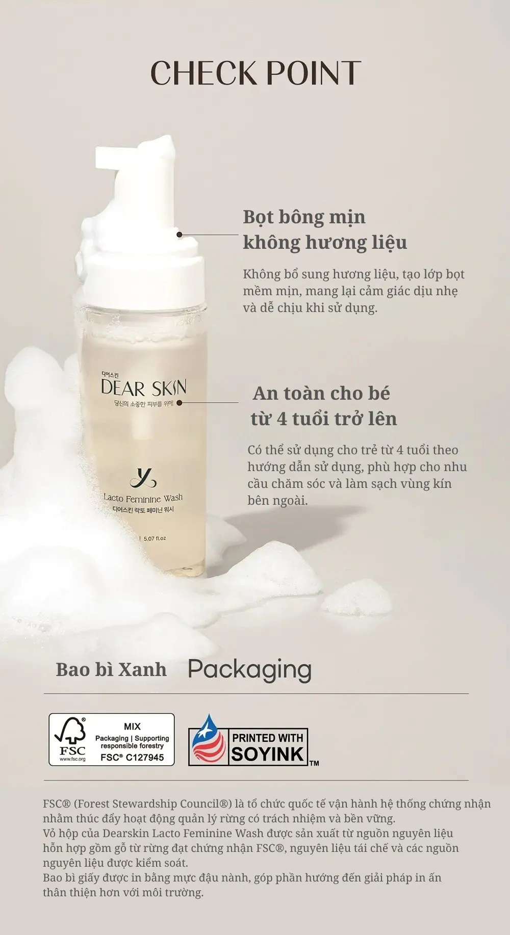 Dung dịch vệ sinh phụ nữ Dearskin Lacto 150ml