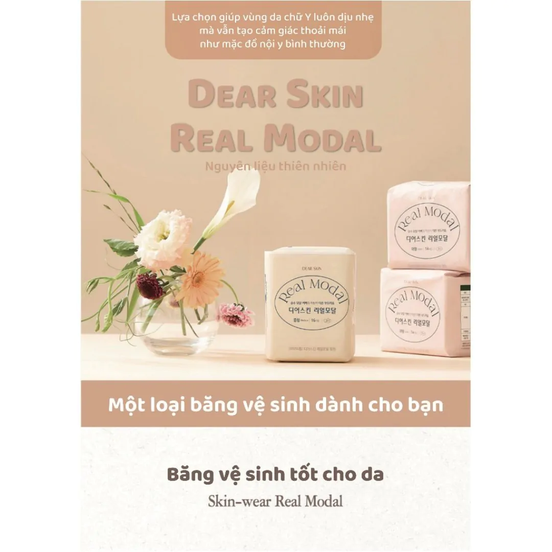Băng vệ sinh Real Modal ban ngày có cánh 26cm M (16 miếng)