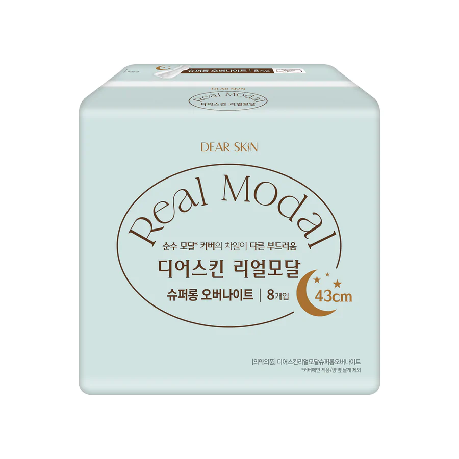 Băng vệ sinh Hàn Quốc REAL MODAL ban đêm có cánh 43cm Super Long Over night (8miếng/1gói)