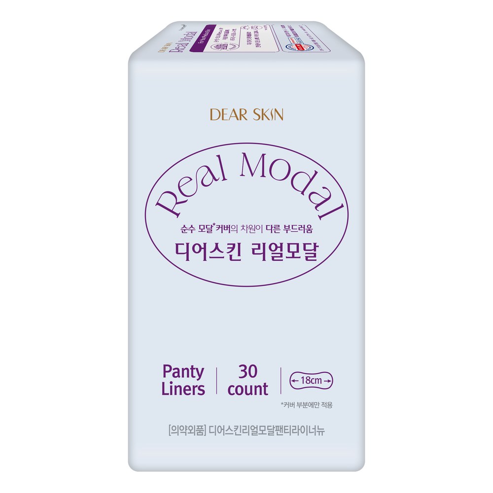 Băng vệ sinh Hàn Quốc REAL MODAL hàng ngày không cánh 18cm Panty Liners (30miếng/1gói)
