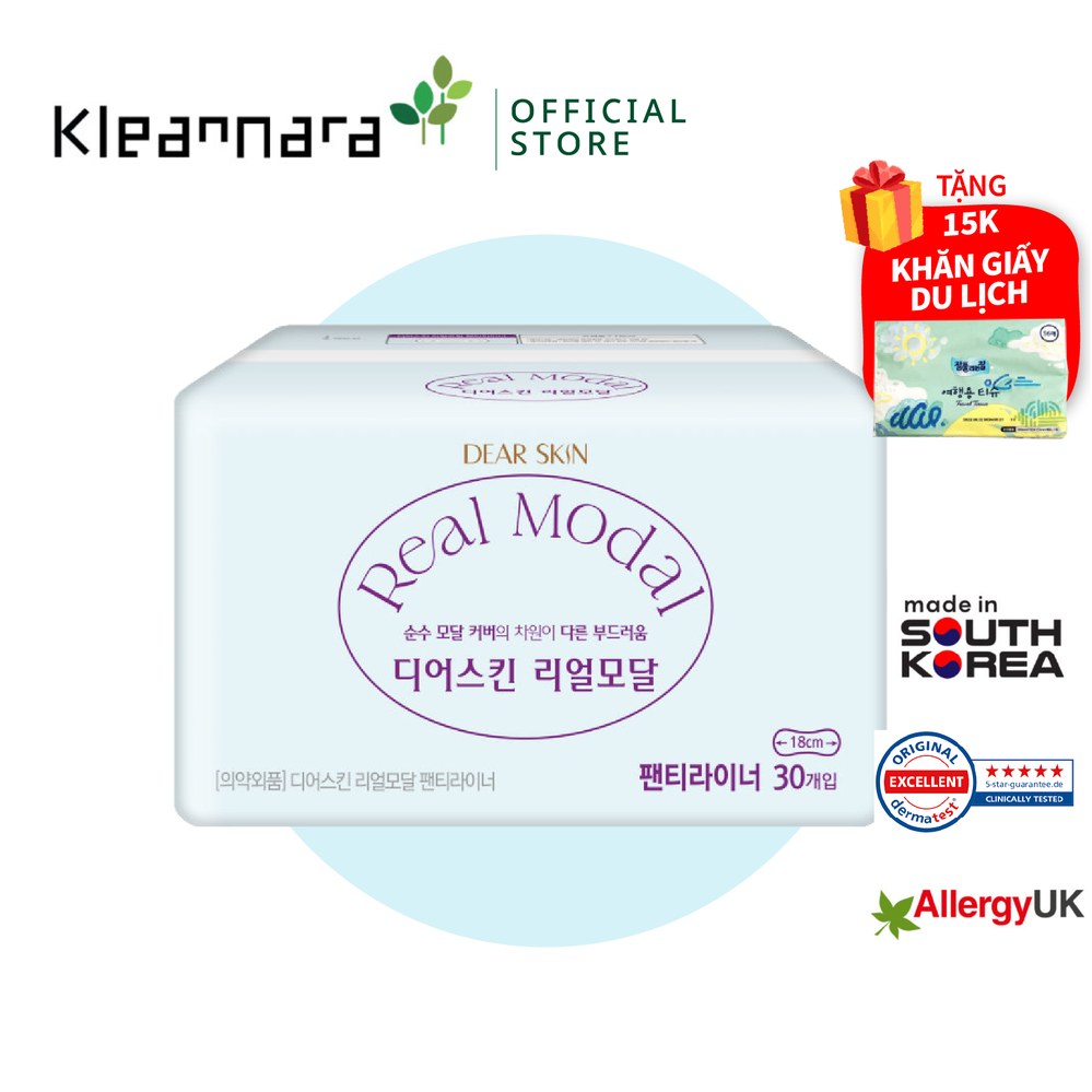 Băng vệ sinh Hàn Quốc REAL MODAL hàng ngày không cánh 18cm Panty Liners (30miếng/1gói)