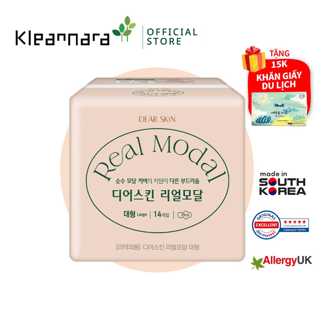 Băng vệ sinh Hàn Quốc REAL MODAL ban ngày có cánh 29cm L(14miếng/1gói)