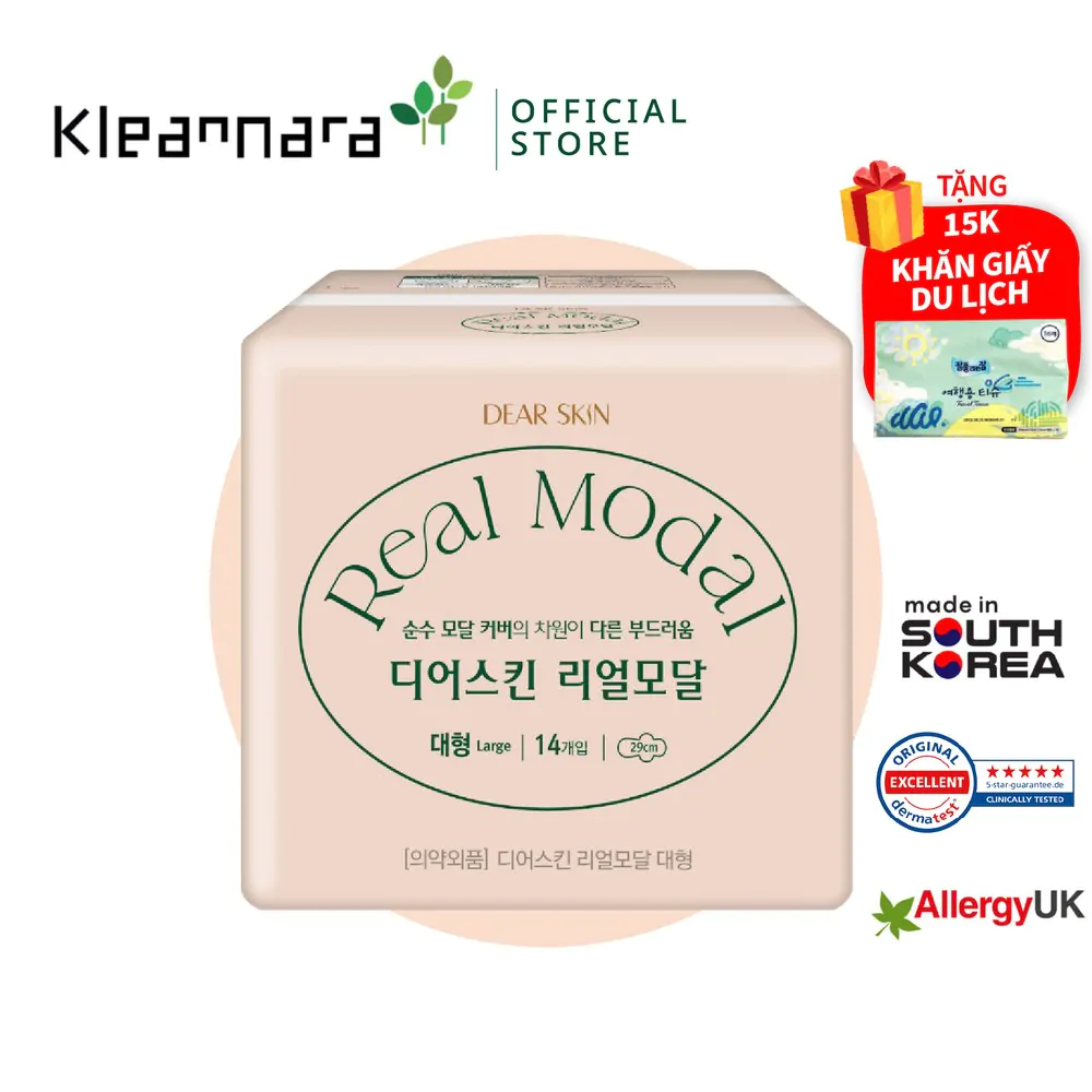 Băng vệ sinh Hàn Quốc REAL MODAL ban ngày có cánh 29cm L(14miếng/1gói)
