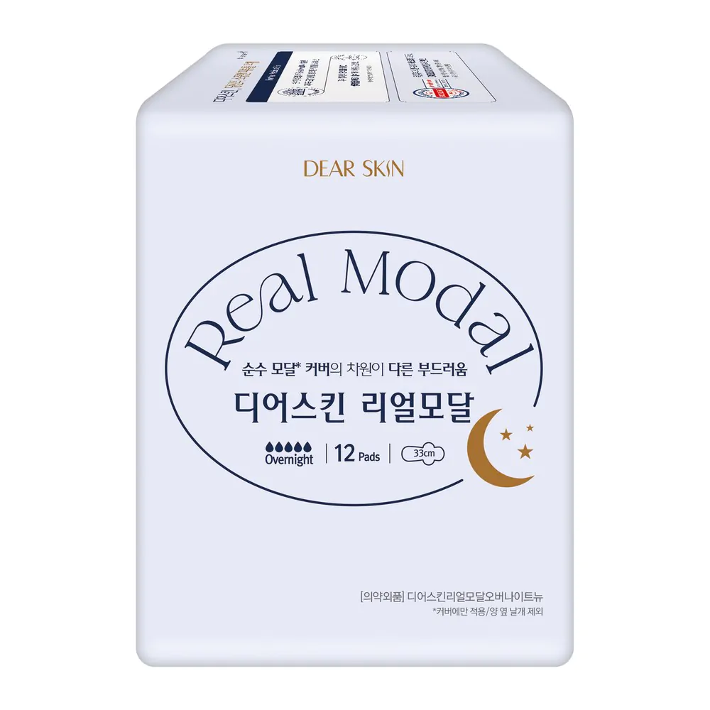 Băng vệ sinh Hàn Quốc REAL MODAL ban đêm có cánh 33cm Over night (12miếng/1gói)