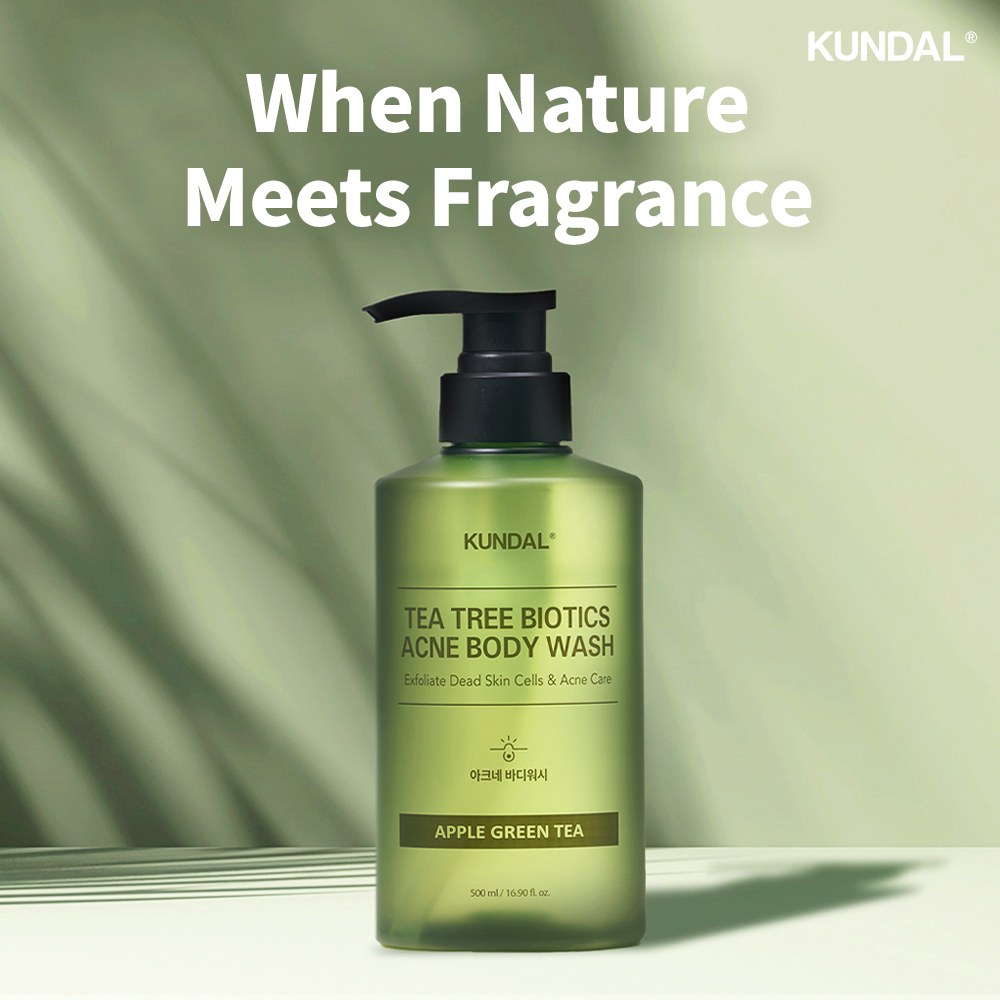 Sữa Tắm Ngừa Mụn Kundal Tea Tree Biotics 500ml