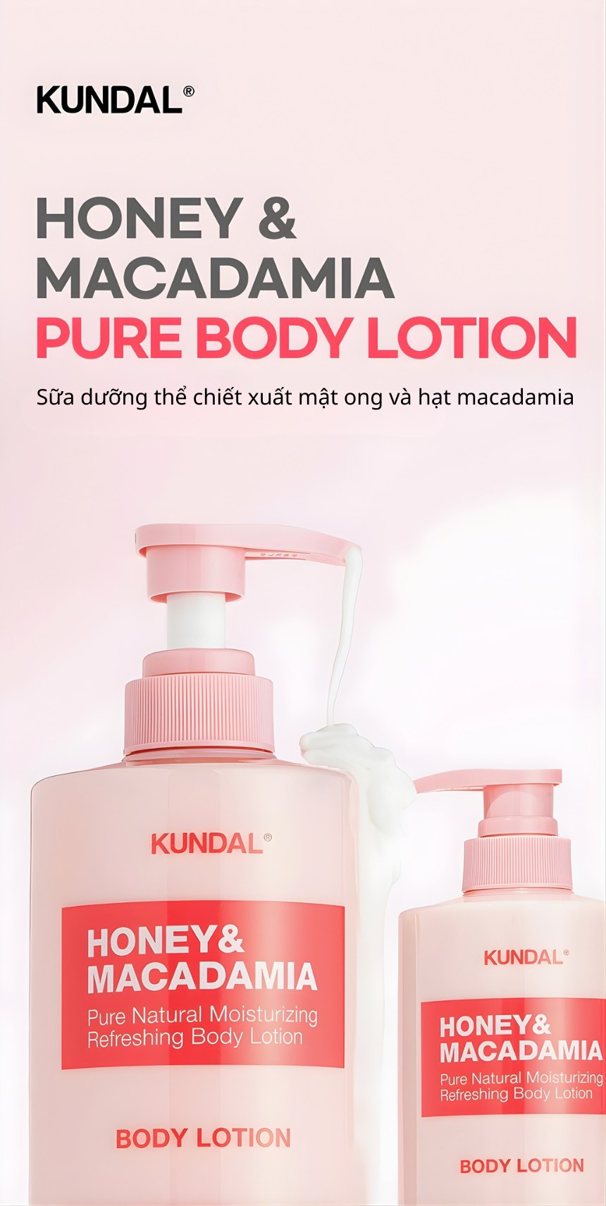 Sữa Dưỡng Thể Kundal Honey & Macadamia 500ml