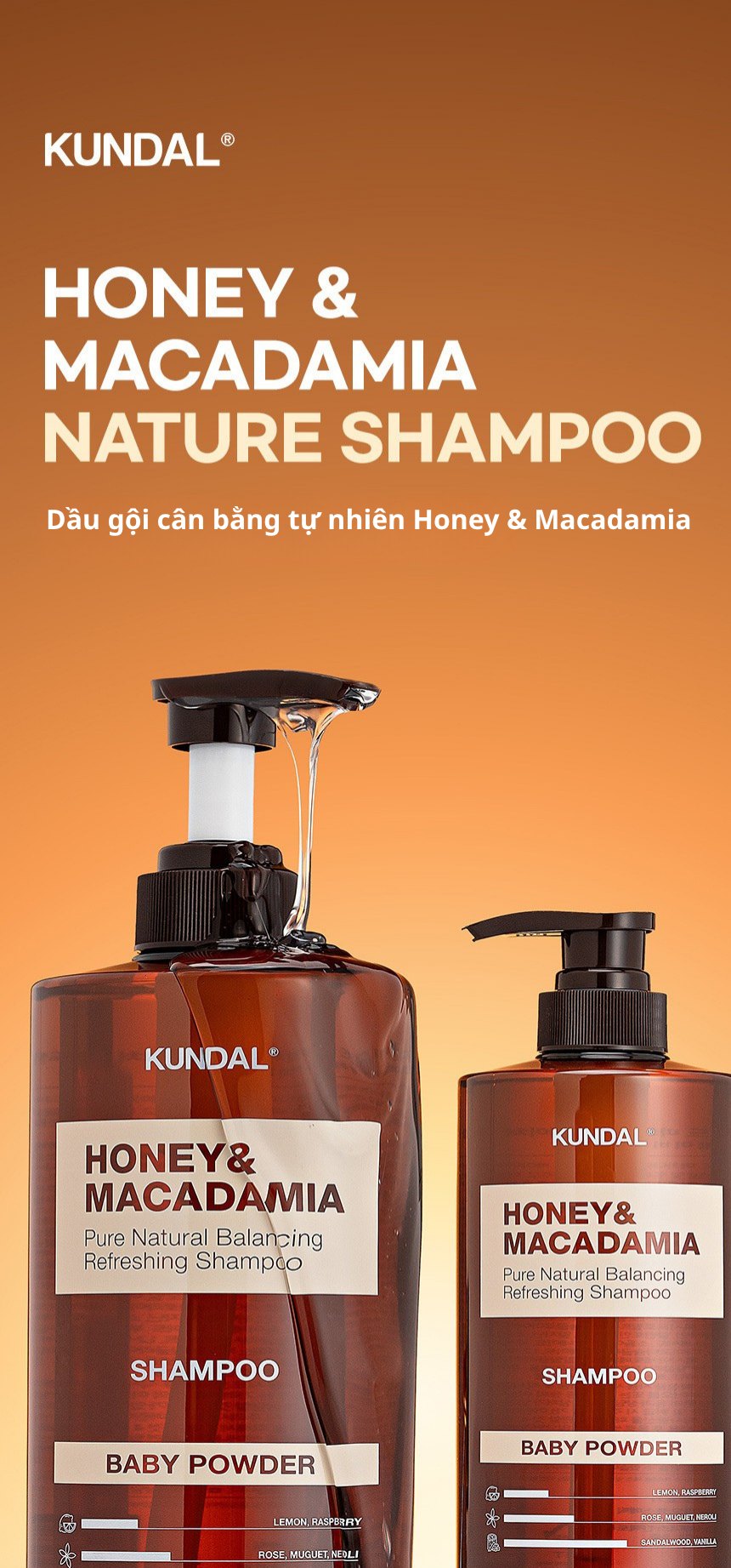 Dầu Gội KUNDAL Honey&Macadamia 500ml