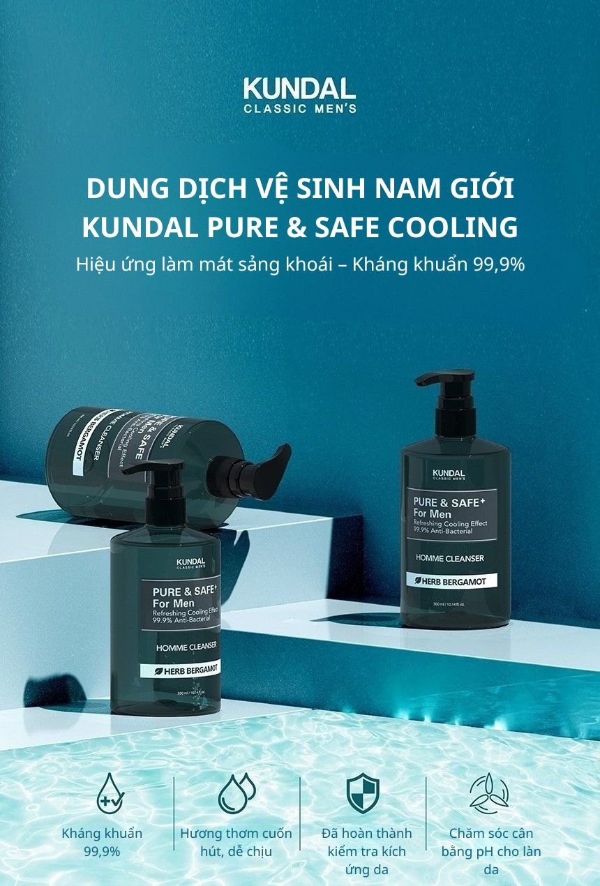 Dung Dịch Vệ Sinh Nam Kundal Pure & Safe 300ml