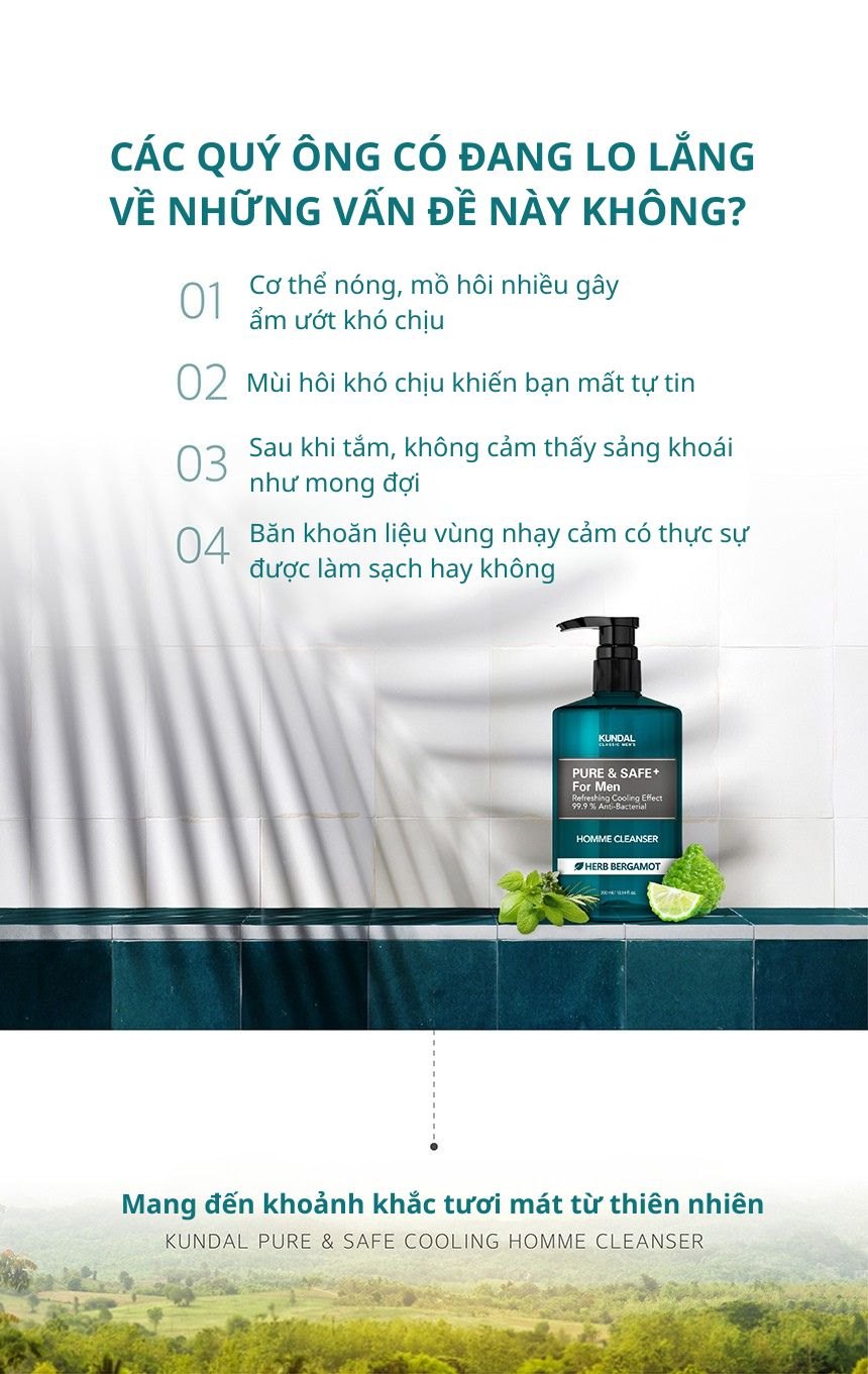 Dung Dịch Vệ Sinh Nam Kundal Pure & Safe 300ml