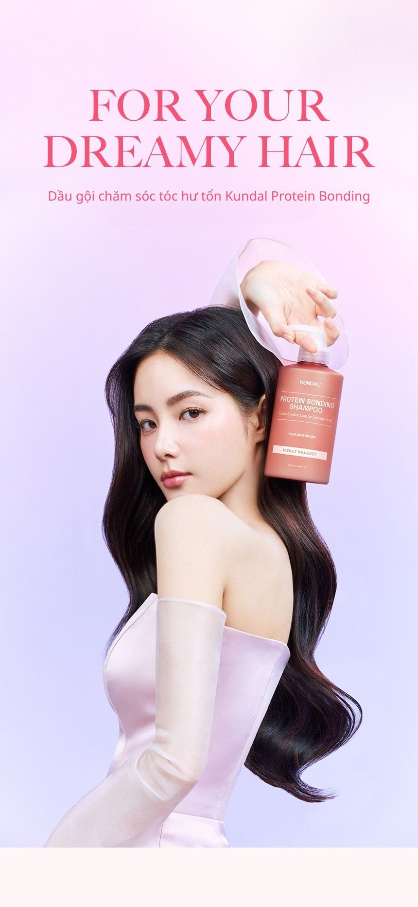 Dầu Gội Chăm Sóc Tóc Hư Tổn KUNDAL Protein Bonding 500ml