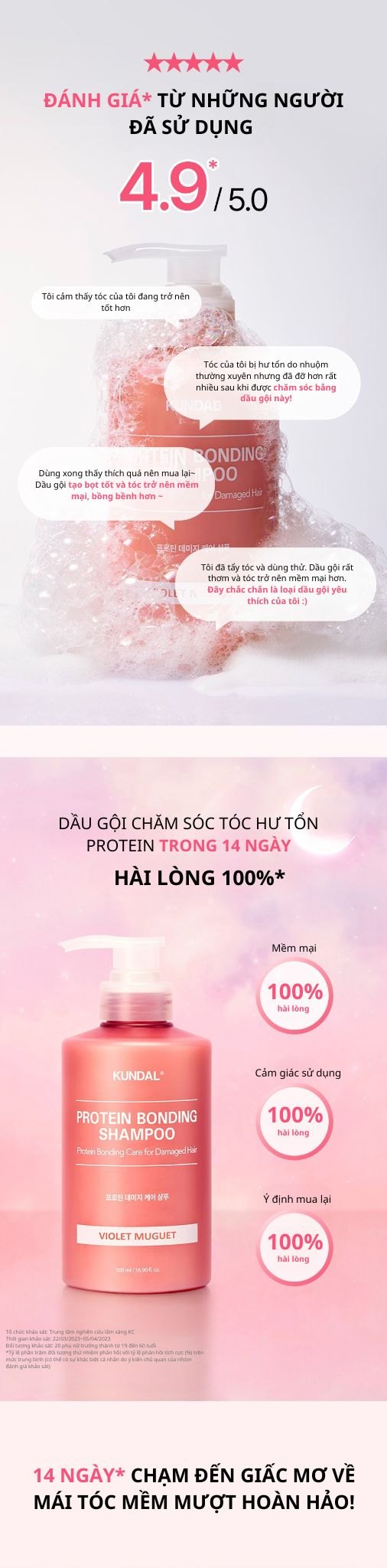 Dầu Gội Chăm Sóc Tóc Hư Tổn KUNDAL Protein Bonding 500ml