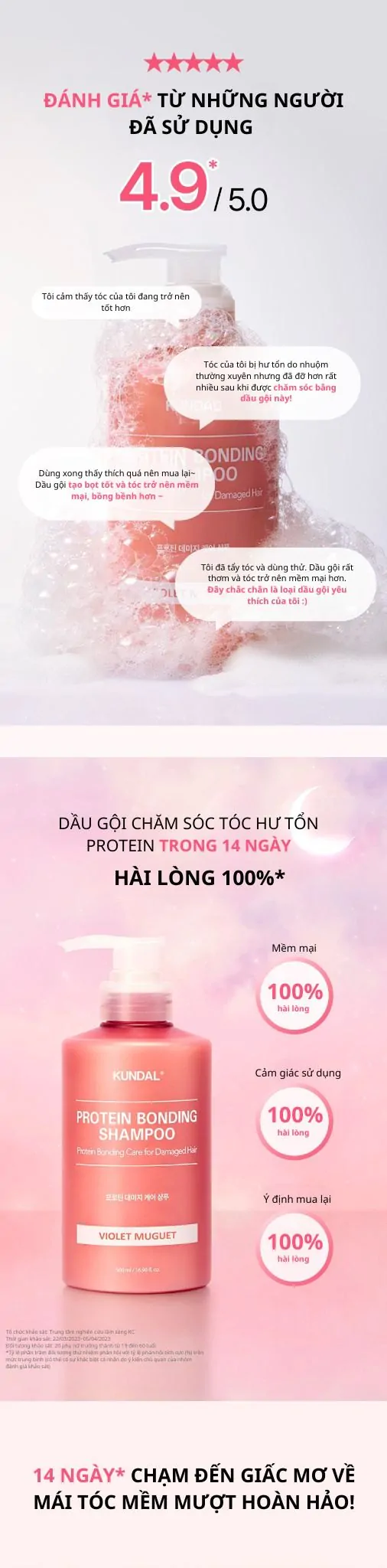 Dầu Gội Chăm Sóc Tóc Hư Tổn KUNDAL Protein Bonding 500ml