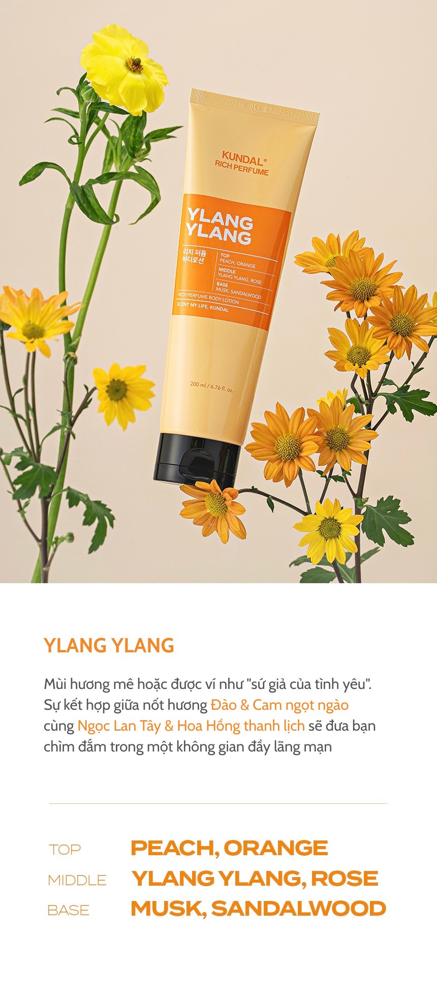 Sữa dưỡng thể nước hoa KUNDAL Rich Perfume 500ml