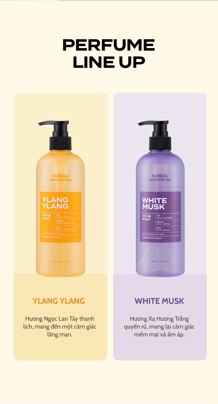 Sữa tắm nước hoa KUNDAL Rich Perfume 500ml