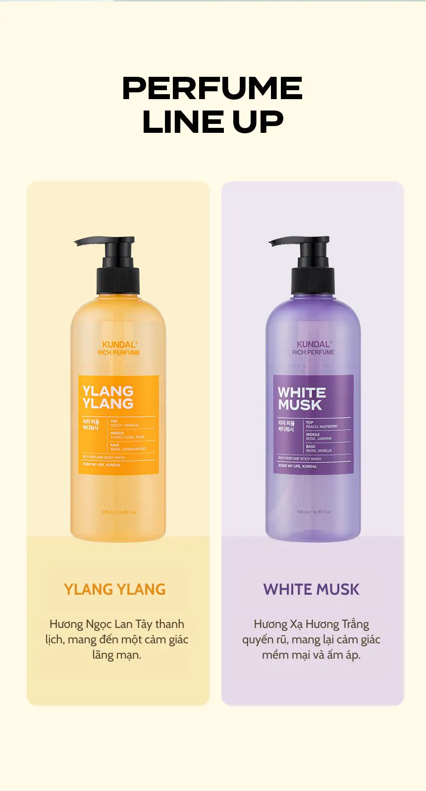 Sữa tắm nước hoa KUNDAL Rich Perfume 500ml