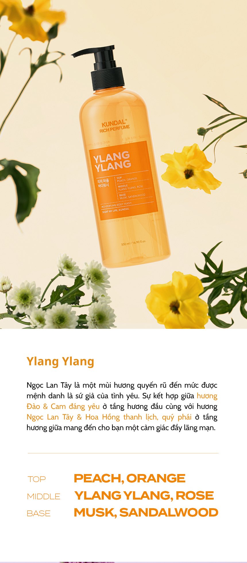 Sữa tắm nước hoa KUNDAL Rich Perfume 500ml