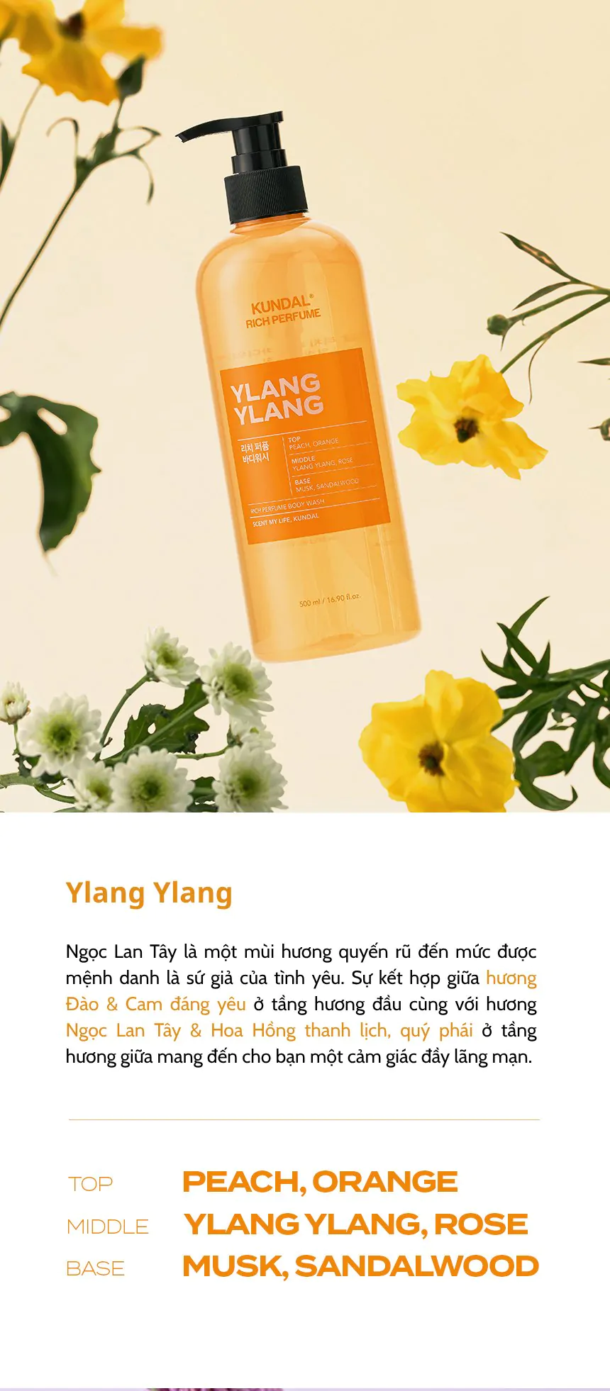 Sữa tắm nước hoa KUNDAL Rich Perfume 500ml
