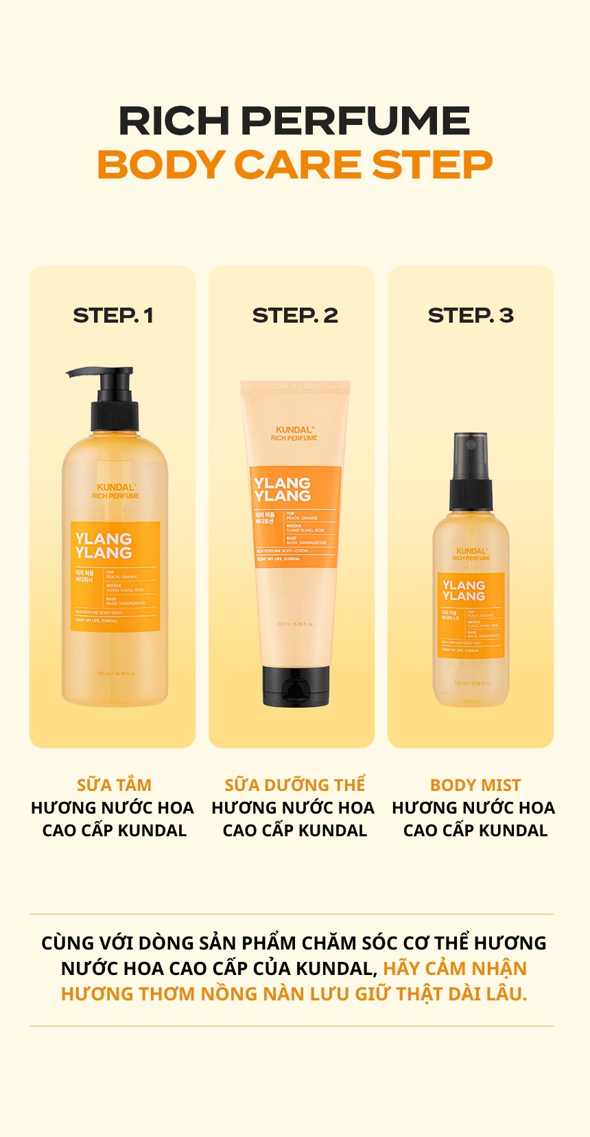 Sữa tắm nước hoa KUNDAL Rich Perfume 500ml