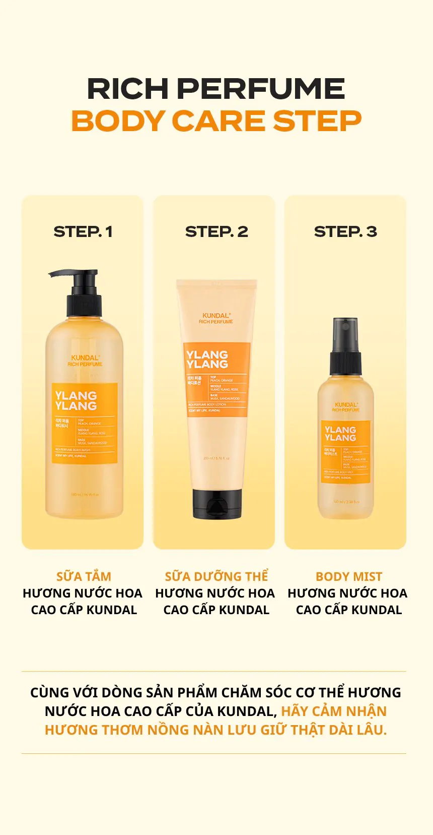 Sữa tắm nước hoa KUNDAL Rich Perfume 500ml