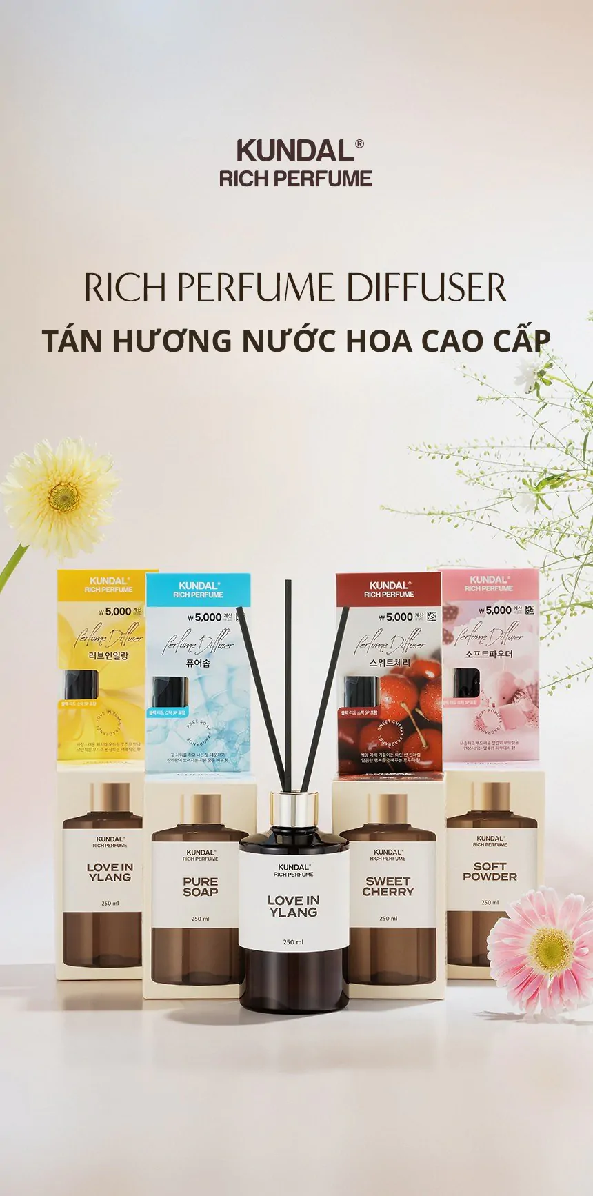 Tinh dầu thơm phòng KUNDAL Rich Perfume 250ml