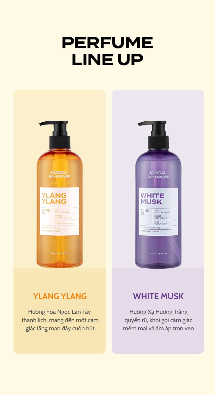 Dầu gội nước hoa KUNDAL Rich Perfume 500ml