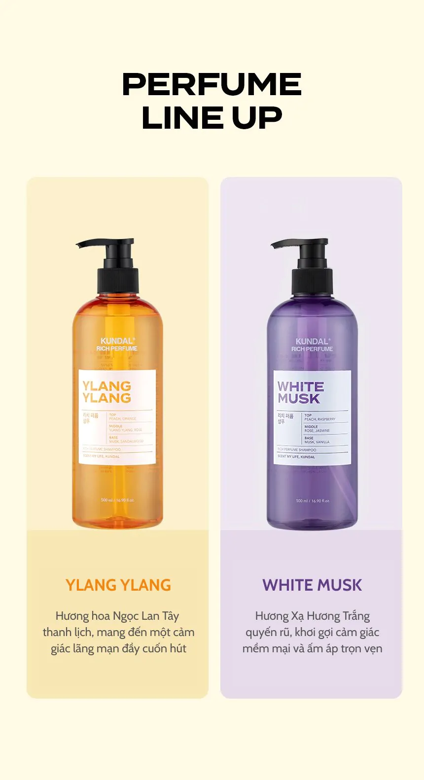 Dầu gội nước hoa KUNDAL Rich Perfume 500ml